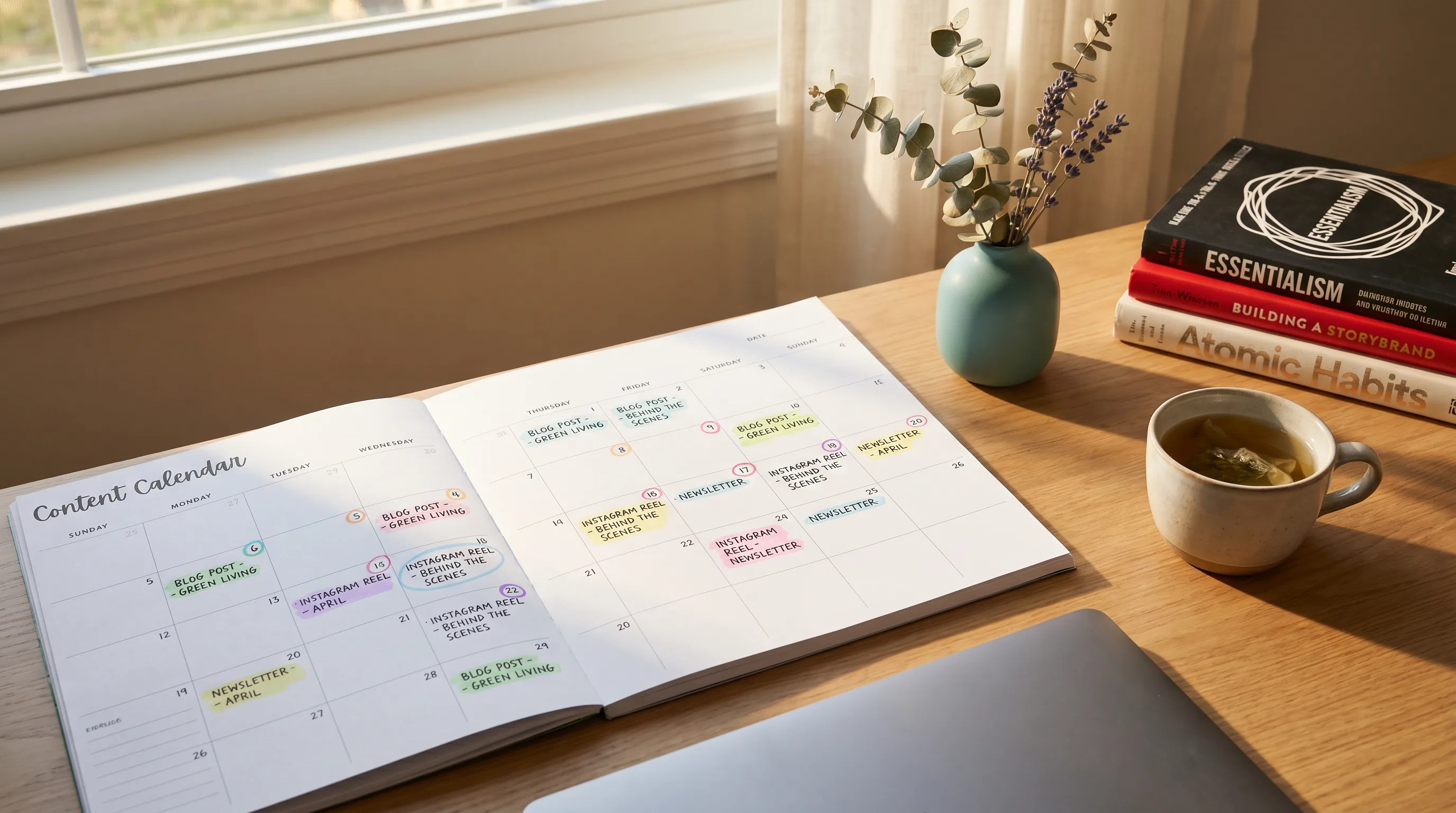 Article hero — calm desk scene with annotated calendar