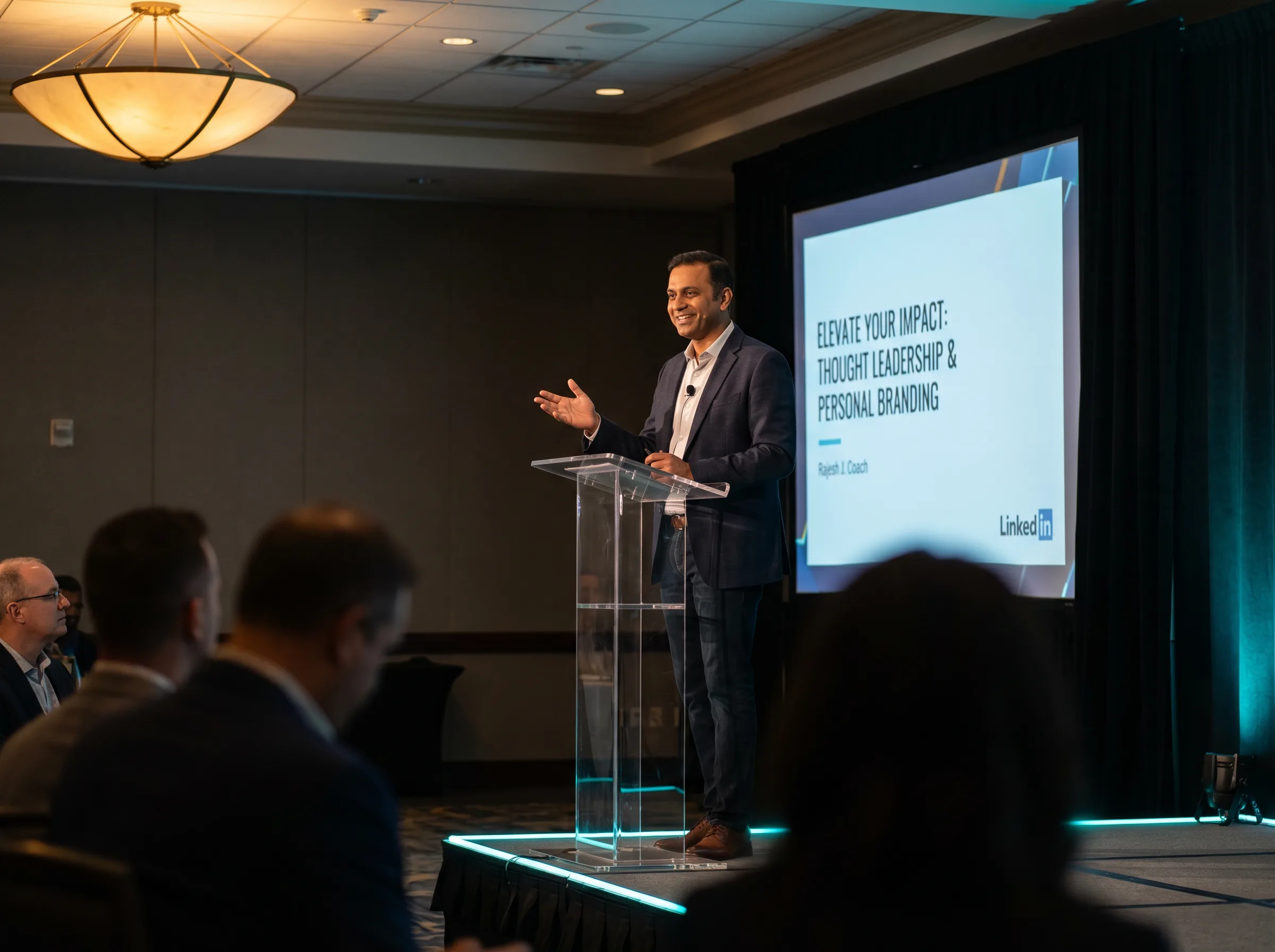 Speaker on stage &mdash; personal brand